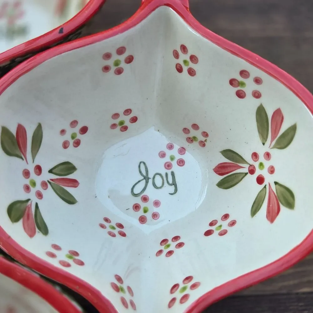 Temp-tations by Tara Old World Ornament Bowls Set of 4 Christmas 8 Oz
